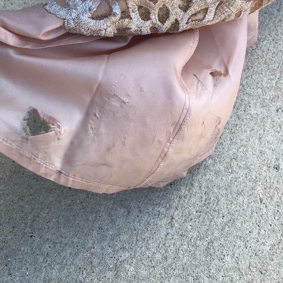 Size 6 Vintage Unique Couture Strapless Evening Gown - Picture 8 of 9